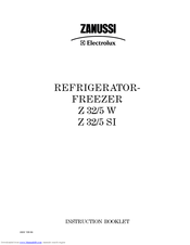 Zanussi Electrolux Z 32/5 SI Instruction Booklet