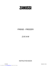 Zanussi Z 97/4 W Instruction Book