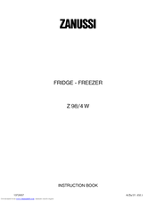 Zanussi Z 98/4 W Instruction