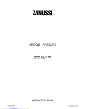 Zanussi ZCO 99/4 W Instruction Book