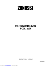 Zanussi ZCR135R Instruction Booklet