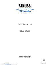 Zanussi Electrolux ZECL 159 W Instruction Book