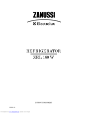 Zanussi Electrolux ZEL 160 W Instruction Booklet