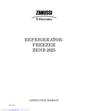 Zanussi Electrolux ZENB 2625 SI Instruction Booklet