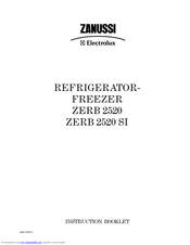 Zanussi Electrolux ZERB 2520 SI Instruction Booklet