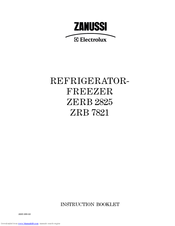 Zanussi Electrolux ZRB 7821 Instruction Booklet