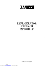 Zanussi ZF 80/30 FF Instruction Booklet