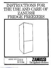 Zanussi ZF 77/33M Instructions For The Use And Care
