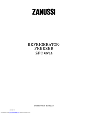 Zanussi ZFC 66/14 Instruction Booklet