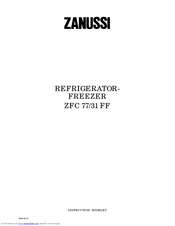 Zanussi ZFC 77/31 FF Instruction Booklet