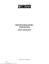 Zanussi ZFC 80/30 FF Instruction Booklet