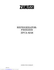 Zanussi ZFCA 62/26 Instruction Booklet