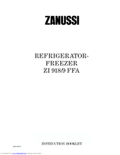 Zanussi ZI 918/9 FFA Instruction Booklet