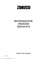 Zanussi ZKR 60/30 R Instruction Booklet