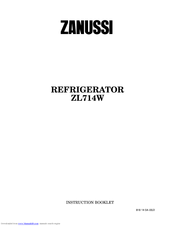 Zanussi ZL714W Instruction Booklet