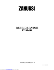 Zanussi ZL914W Instruction Booklet