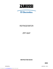 Zanussi Electrolux ZRT 6647 Instruction Book