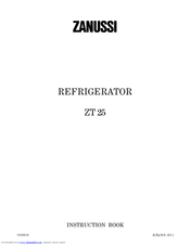 Zanussi ZT 25 Instruction Book