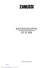Zanussi ZT 57 RM Instruction Booklet