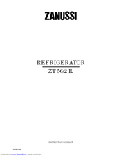 Zanussi ZT 56/2 R Instruction Booklet