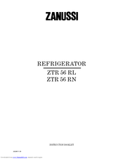 Zanussi ZTR 56 RL Instruction Booklet