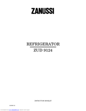 Zanussi ZUD 9124 Instruction Booklet