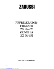 Zanussi ZX 56/4 SI Instruction Booklet