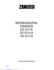 Zanussi ZX 57/3 SI Instruction Booklet