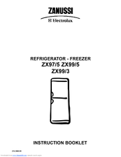 Zanussi ZX99/3 Instruction Booklet