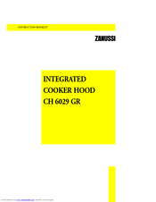 Zanussi CH 6029 GR Instruction Booklet
