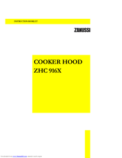Zanussi ZHC 916X Instruction Booklet
