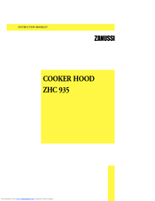 Zanussi ZHC923 Instruction Booklet