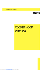 Zanussi ZHC 950 Instruction Booklet