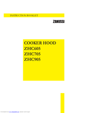 Zanussi ZHC605 Instruction Booklet