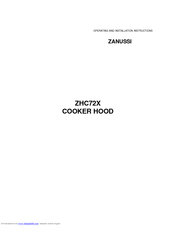 Zanussi ZHC72X Operating And Installation Instructions