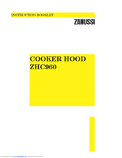 Zanussi ZHC960 Instruction Booklet