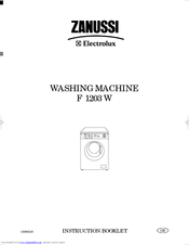 Zanussi F 1203 W Instruction Booklet