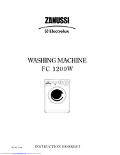 Zanussi FC 1200W Instruction Booklet