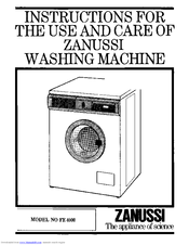 Zanussi FE 4000 Use And Care Manual