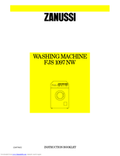 Zanussi FJS 1097 NW Instruction Booklet