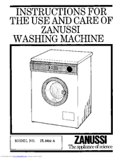 Zanussi FL 1016/A Instructions For Use And Care Manual