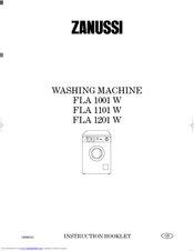 Zanussi FLA 1101 W Instruction Booklet
