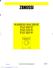 Zanussi FLE 1115 W Instruction Booklet