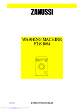 Zanussi FLS 1084 Instruction Booklet
