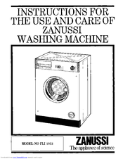 Zanussi FLi1012 Instructions For The Use And Care