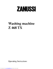 Zanussi Z468TX Operating Instructions Manual