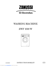 Zanussi ZWF 1010 W Instruction Booklet