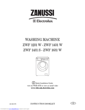 Zanussi ZWF 1631 W Instruction Booklet