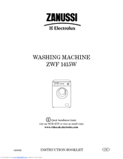 Zanussi ZWF 1415W Instruction Booklet