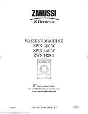 Zanussi ZWN 1220 W Instruction Booklet